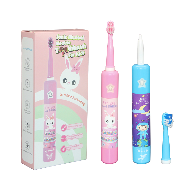 2021 Trending OEM Product Household IPX7 Waterproof 400mAh USB Charge Waterproof Kids Sonic Electric Toothbrush