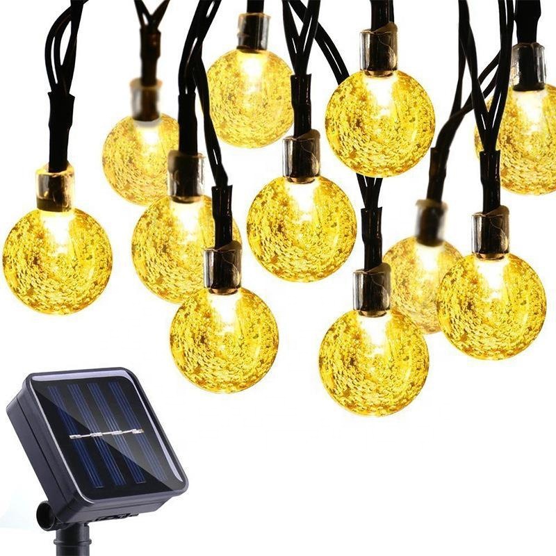 Newish 30 Bulbs 6.5M 8 Models Effect Waterproof Christmas Garden Lights Outdoor Decor Round Solar Power Led String Light