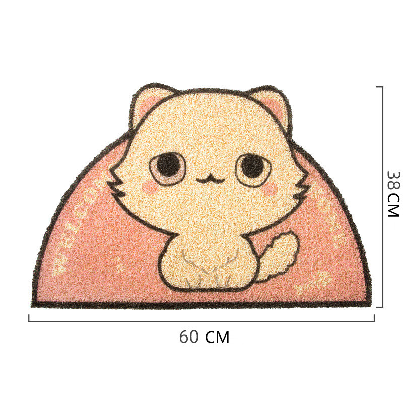 Cute Large Cat Litter Mats Control Cat Cage Foot Pad Splash-proof Pet Placemat