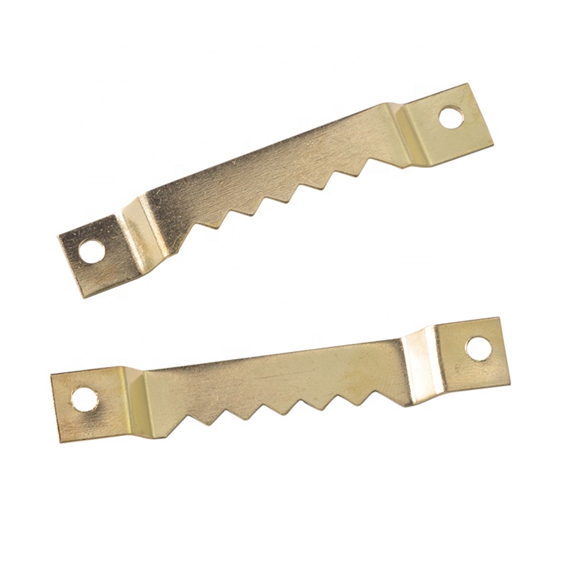 TS-K067 820 2 x Super Heavy Duty Sawtooth Hanger For Big Frames golden Sawtooth picure frame hanging hook