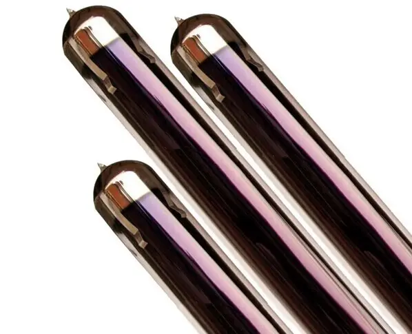 Three target solar glass vacuum glass tubes for solar water heater, solar water heater parts