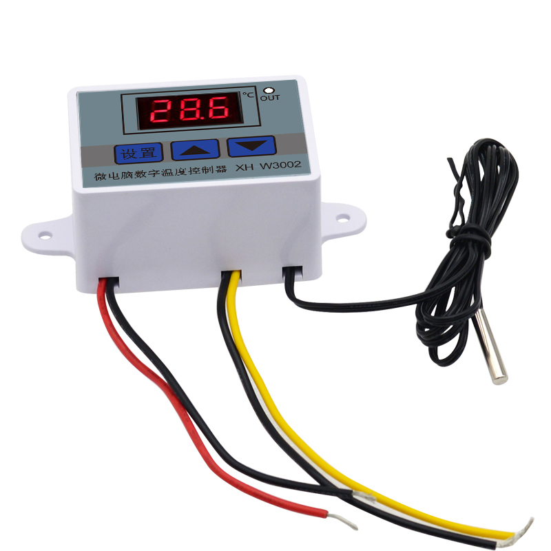 12V 24V 48V Термостат 110V-220V W3002 цифровой регулятор температуры на светодиодах повышенной 10a переключателем управления термостатом зонд Xh-w3002 OEM