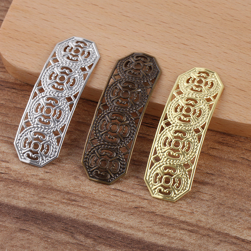 qiyifeng has acid-washed copper plating 7 colors 14*45mm flower pieces (07373) care ancient style women's headwear walkin