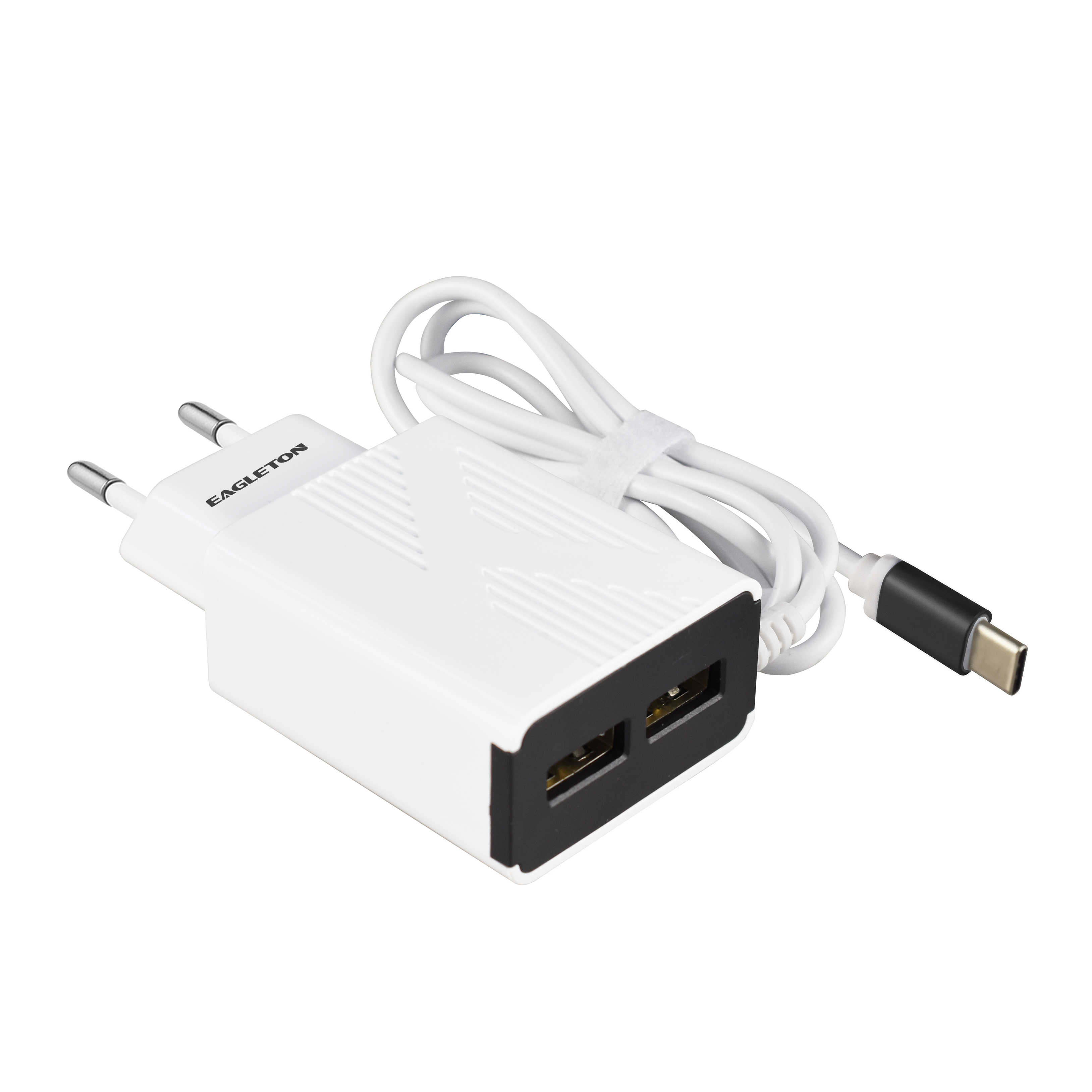Белый кабель с двумя USB-портами типа C, упаковка для мобильного зарядного устройства, комплект для мобильного зарядного устройства