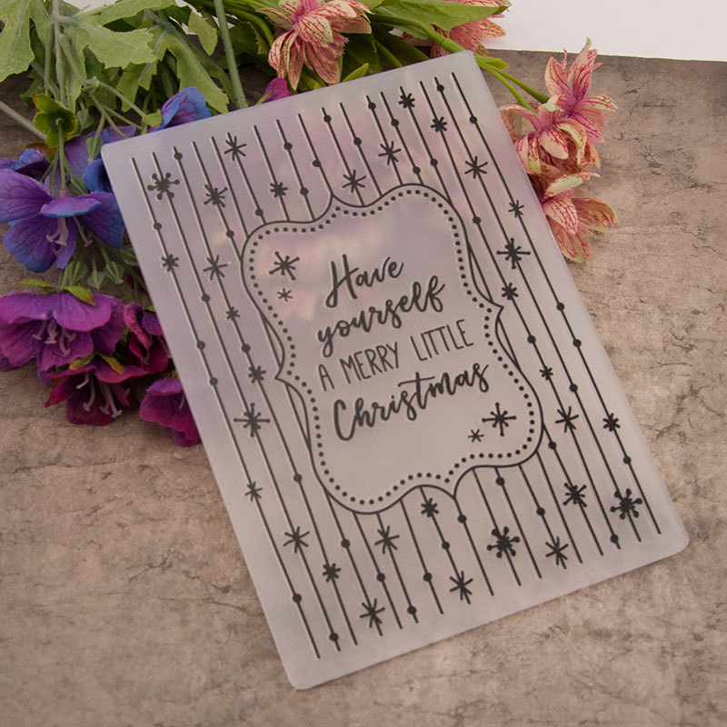 DIY customer PP embossing folder for card making