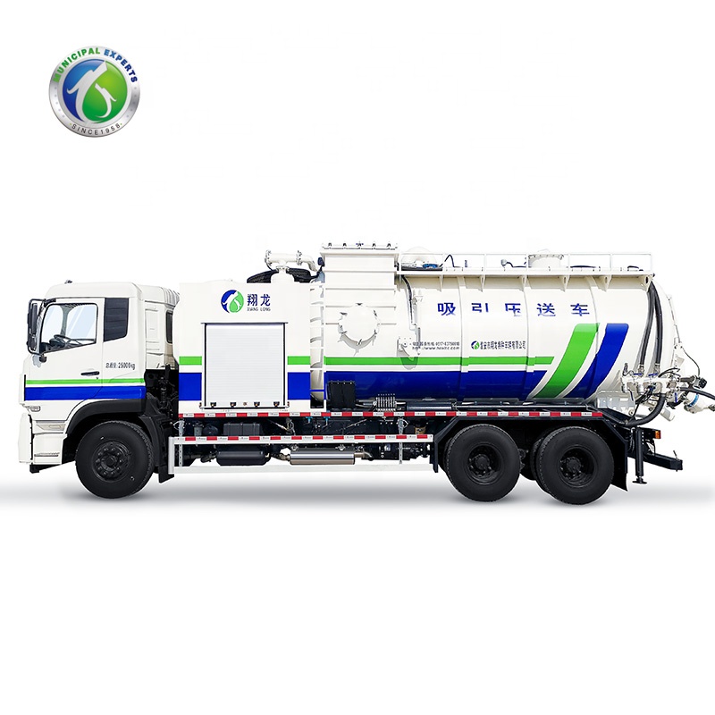 Dongfeng 18 куб. М многофункциональный комбинированный всасывающий разряд, грузовик для всасывания сточных вод Xiang Long 5700 куб. М/ч автоматический 10 м