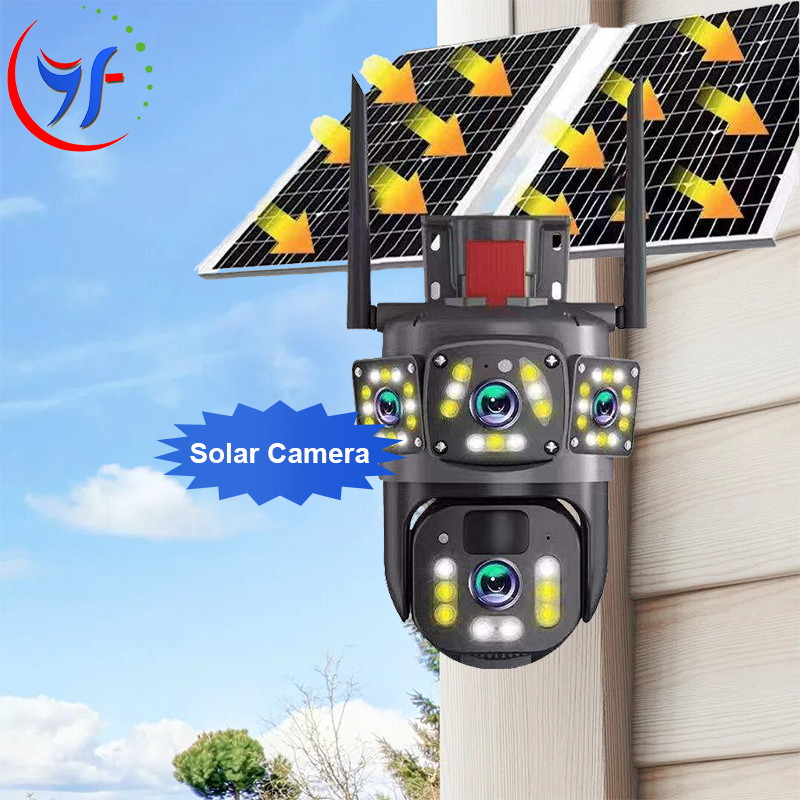 2024 Hot Sale CCTV 2.4G Wifi Network Security Network System Camera V380 Wireless Outdoor solar Camera