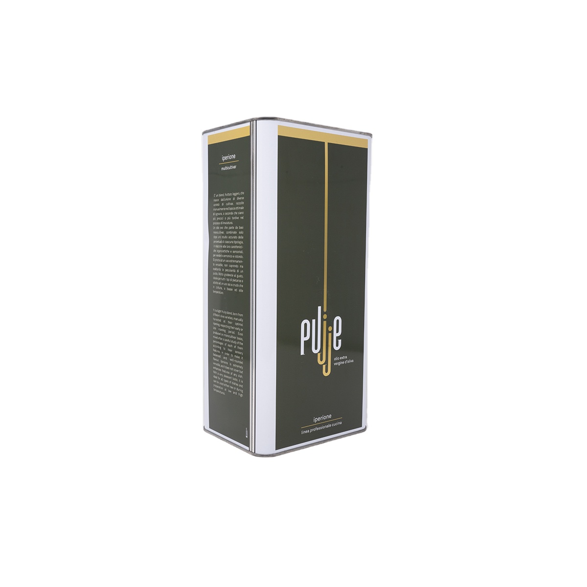 High Quality Handcrafted Italian EVOO Iperione Can 5 lt Professional Kitchen Line Hot sale