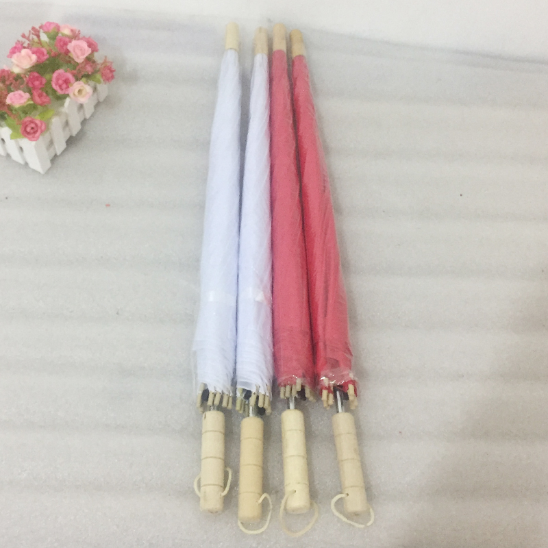 21 inch white color red color plain color cheaper straight umbrella can do customer logo promotion umbrella