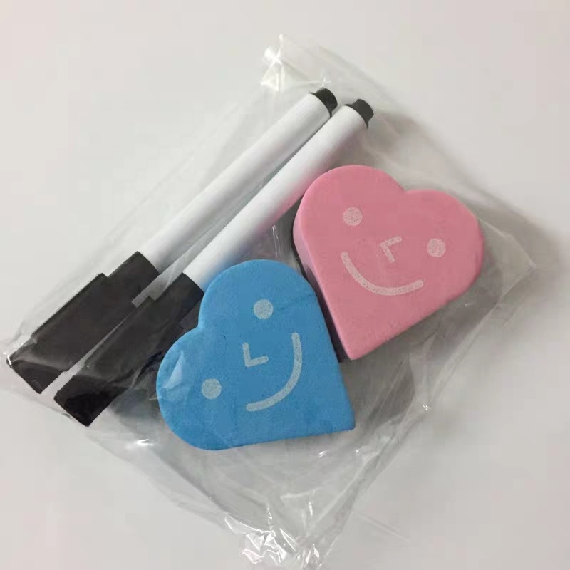 Colorful magnetic board eraser custom mini printed erasers for office whteboard