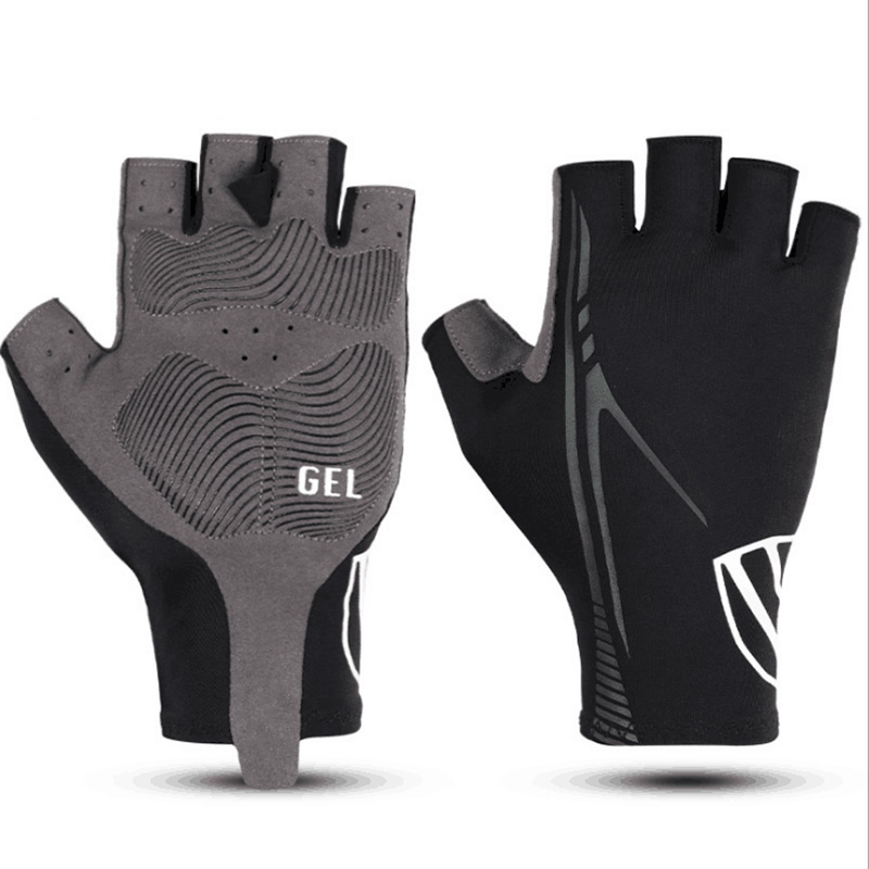 Road mountain bike riding half-finger short finger colorful bike riding gloves