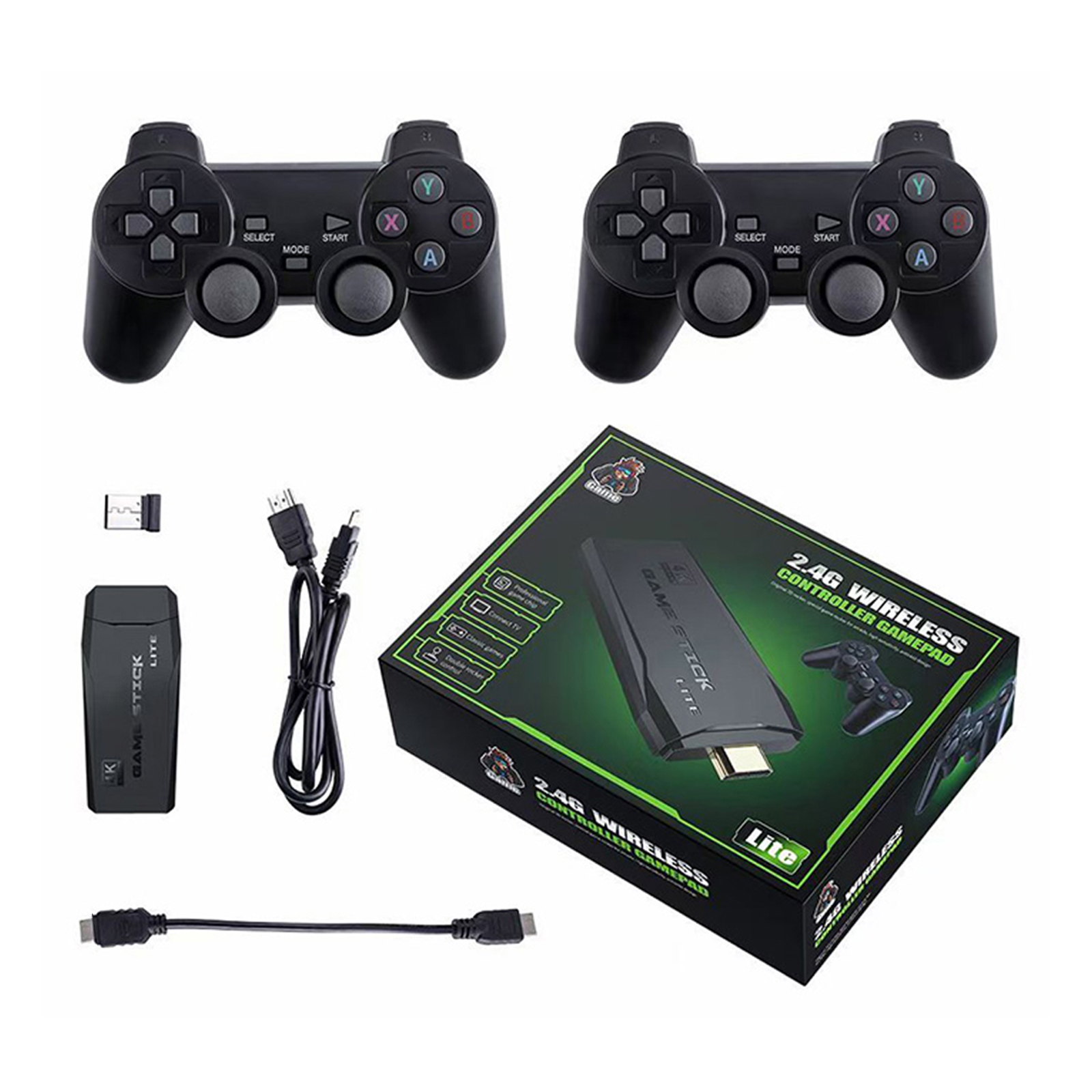 Игровой джойстик M8 64 ГБ с 10000 играми, 2,4g, контроллер для эмулятора MAME FC GB GBA GBC MD SFC PS1 ATARI на игровом штативе 4k