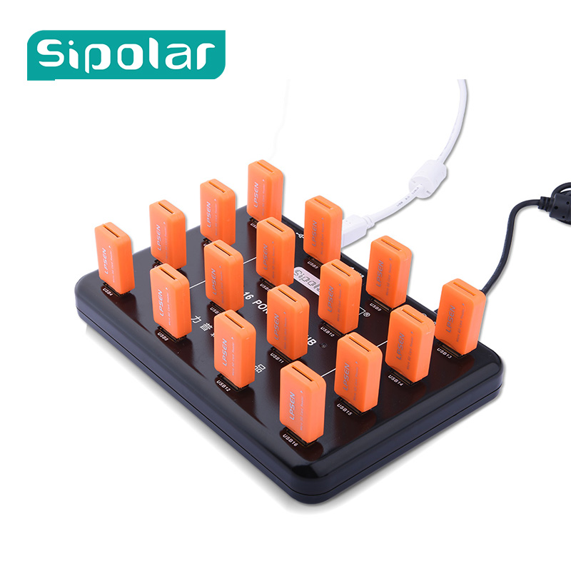 Sipolar пластиковые a-100 16 портов usb 2,0 Дубликатор duplo и с 15 Вт блок питания и включения/выключения