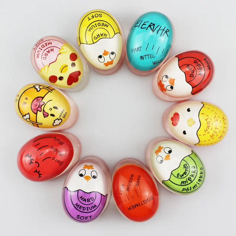C246 Top Sale Cheap Price Factory Supply Color Change Egg Timer Creative Soft Cartoon Time Reminder For Kitchen Cooking Tools