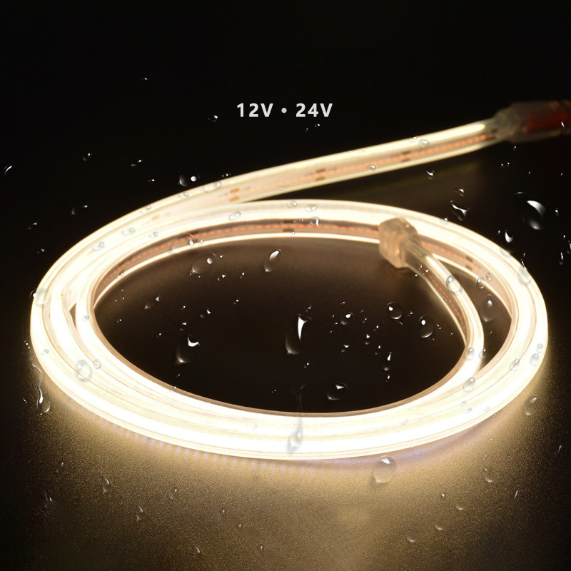 Super Bright New Technology Dotless COB LED Strip 320 Chips/m 12V Warm White Pure White LED Strip IP68 Waterproof