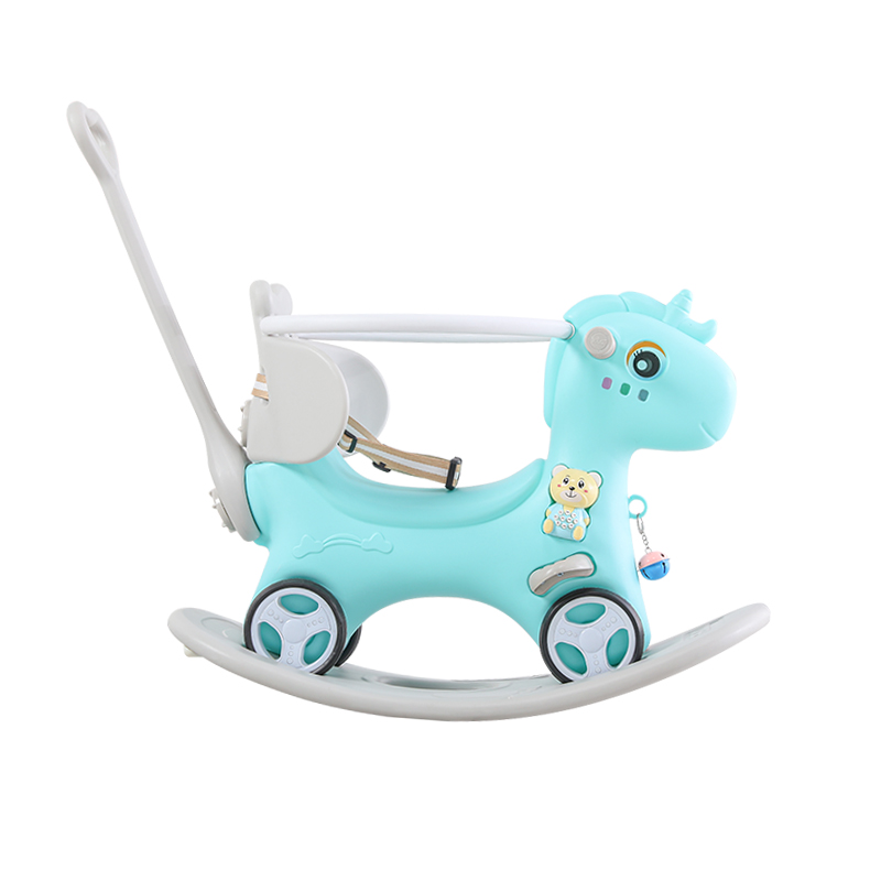 Cartoon Rocking Horse Toy for Kids Plastic Animal Ride-On Toy for Children for Strollers