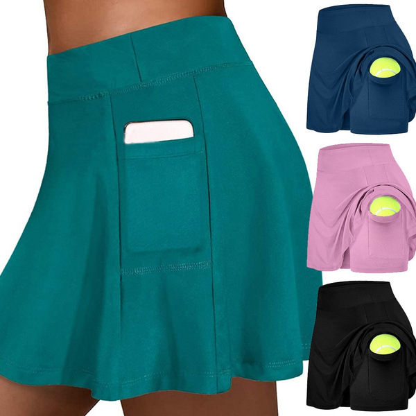 Pleated Tennis Womens Gym Wear Sexy Custom Women Sportswear Built-In Shorts Golf Skirt With Pockets