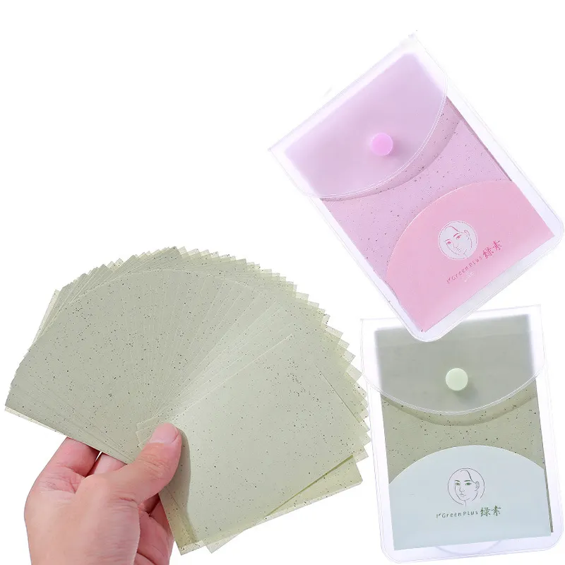 Oil Absorbing Sheets Green Tea Rose Fragrance Facial Men Women Oil Control Facial Pore Cleaning