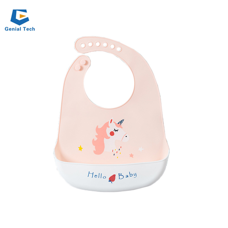 100% animal pattern baby bib silicone baby bibs