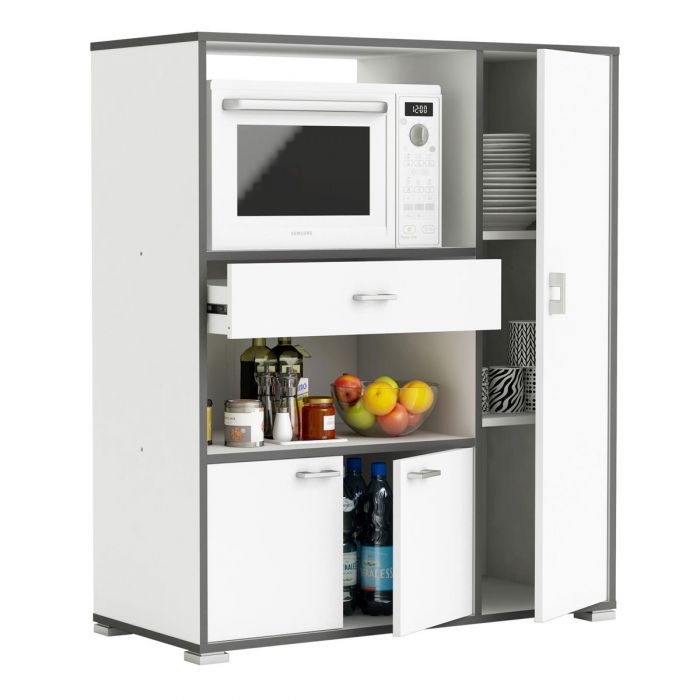 Modern White design kitchen cabinet with large storage, cheap wood kitchen cabinets & accessories