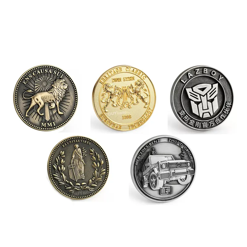Custom Logo Metal Craft Wholesale High Quality Enamel 3D Design Antique Coin As Souvenir
