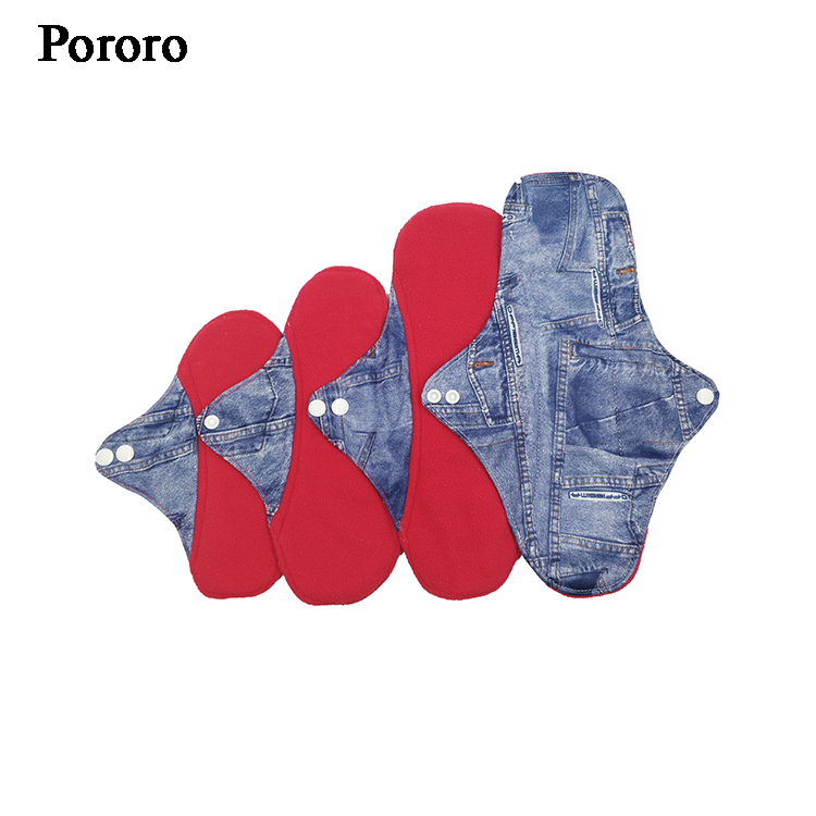 Оптовая продажа, бамбуковые менструальные прокладки Pororo, частная марка, обычные, быстросохнущие, для ночного использования, женские органические гигиенические прокладки