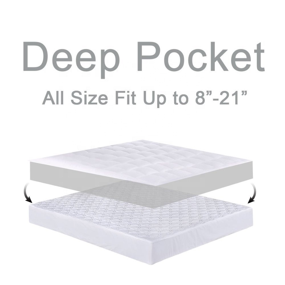 5 Star Hotel vibrating microfiber embossed mattress pad