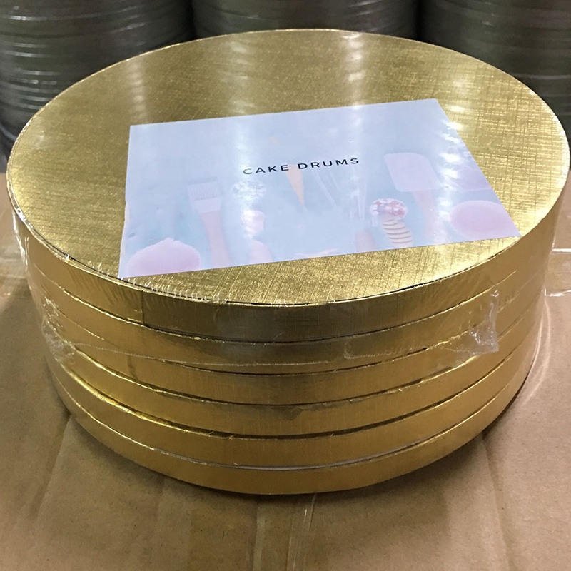 Paper cake drums round 12 Inches gold cake boards tray base for wedding party cake tool