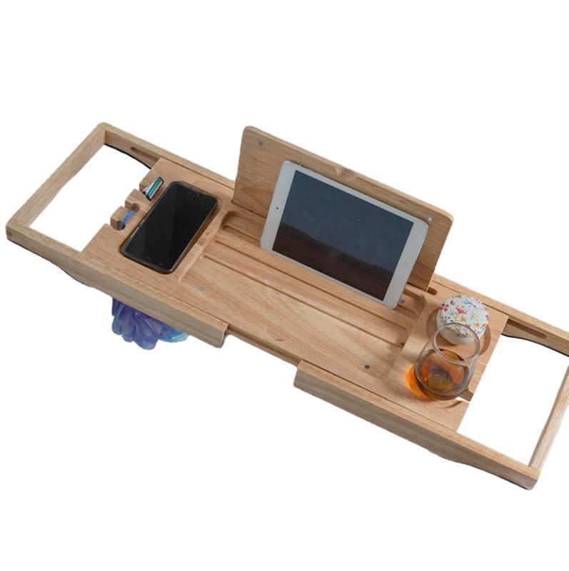 New Arrival Eco-Friendly Bamboo Wood Premium Bathtub Tray Caddy Cuddy