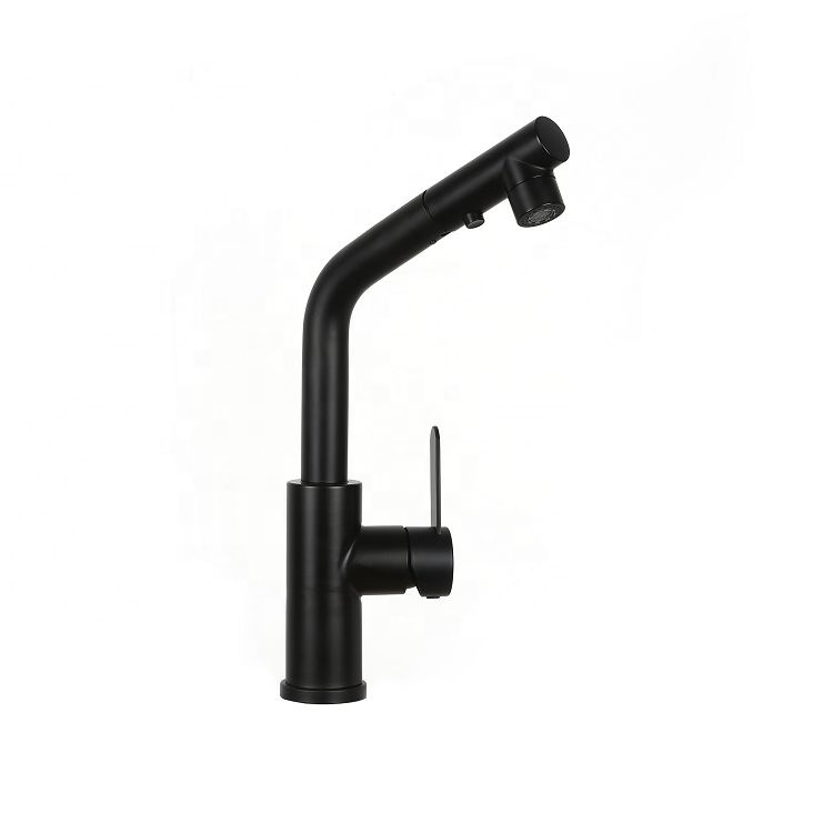 New Arrival Deck Mounted Black Color Single Handle Luxury Modren Style Bathroom Kitchen Faucet