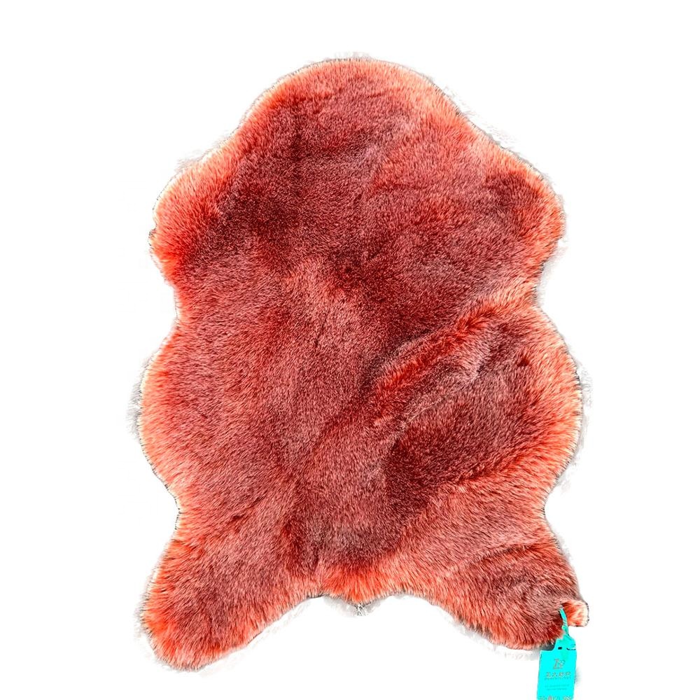 Artificial Carpet Rug Rabbit Plush Faux Fur Synthetic Imitation Sheepskin Carpets, Fake Fur Natural for Home Woven Adults Modern