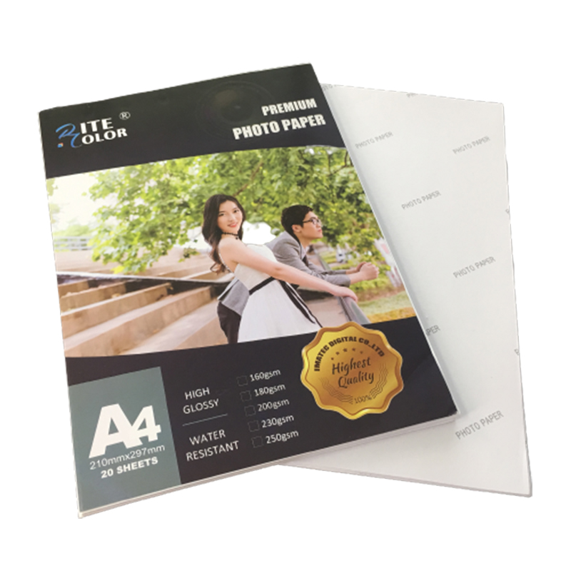 Chinese Factory Rc Inkjet Glossy photo paper A4 Sheets 240gsm For Photographic photo