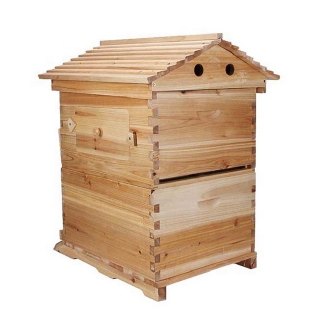 Practical Professional Self Flowing Honey Hive for Bee Product Square Wood 2021 New Wood Color Fir Wood from CN;SIC High-quality