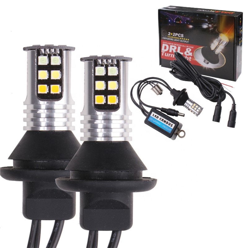 30SMD высокое качество 3030LED ходовые огни и указатели поворота лампы двухрежимные S25 BAU15S BA15S 1156 P21W T20 7440