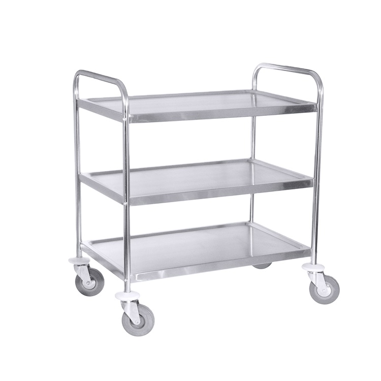 Factory price custom made hotel restaurant food service trolley with wheels