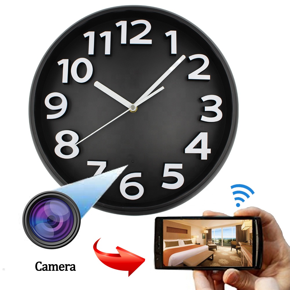 2021 Home Security mini HD 1080p Spy camera IP wifi CCTV wall clock hidden camera