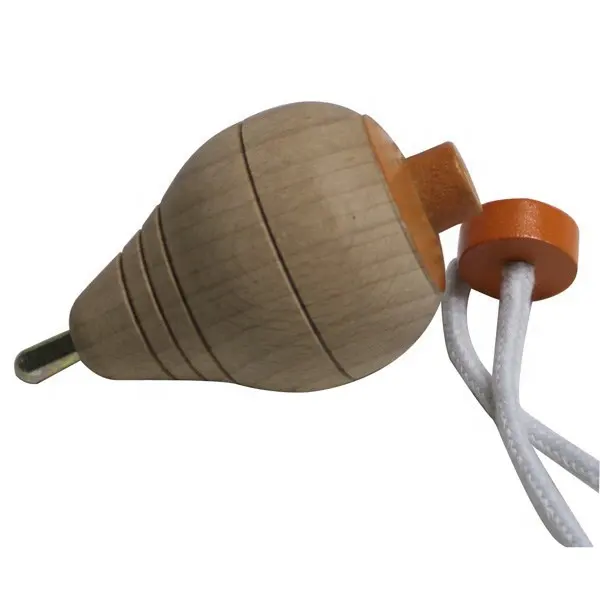 Hot Classic Natural Material Traditional Wooden Spinning Top Toy