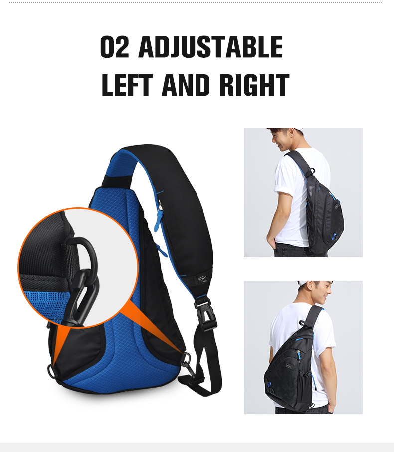Multi-compartment Anti-scratch 17 Inch Men Crossbody Sling Chest Bag