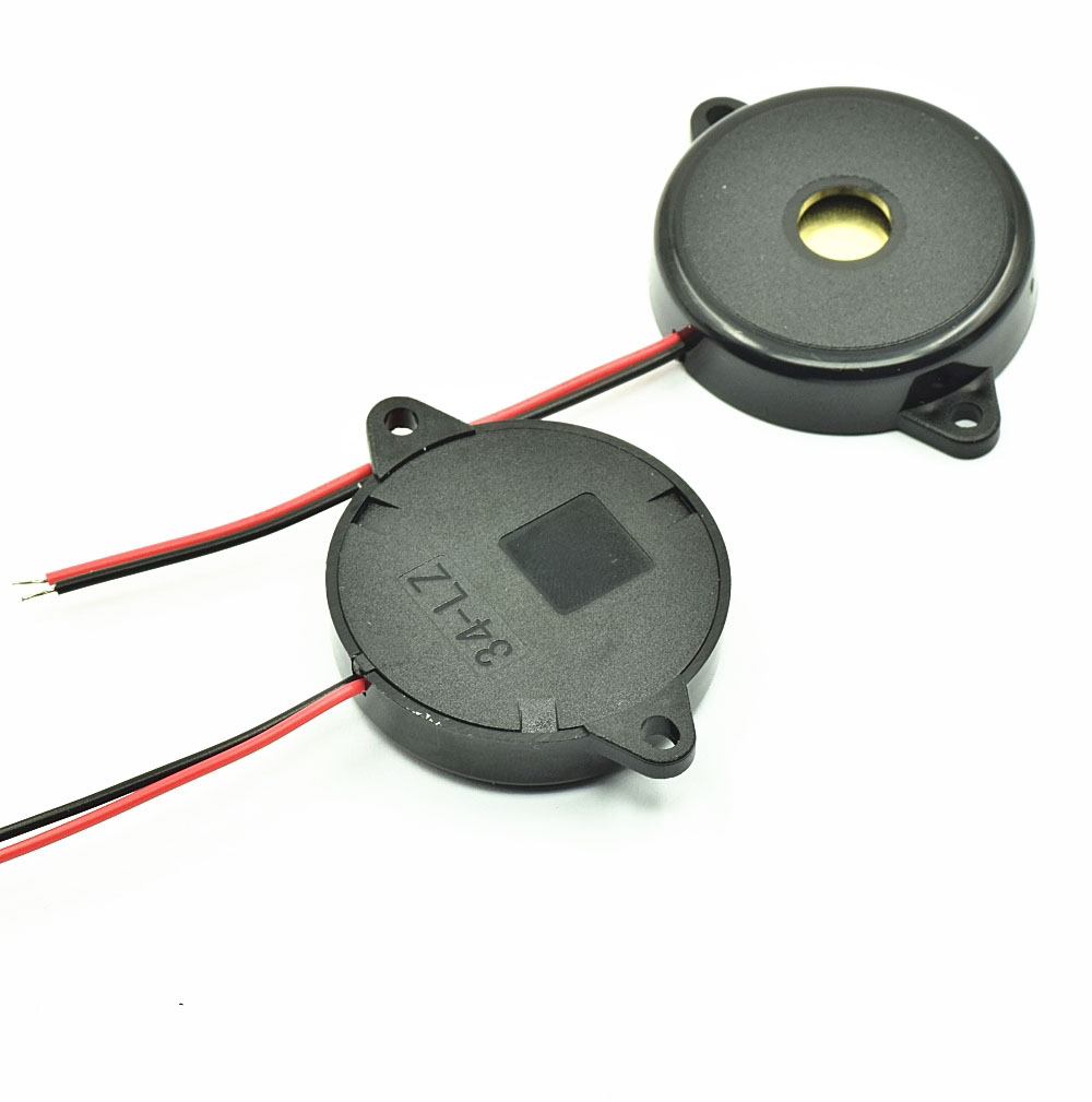Factory hot sale 35mm 12V passive type piezo buzzer with leads