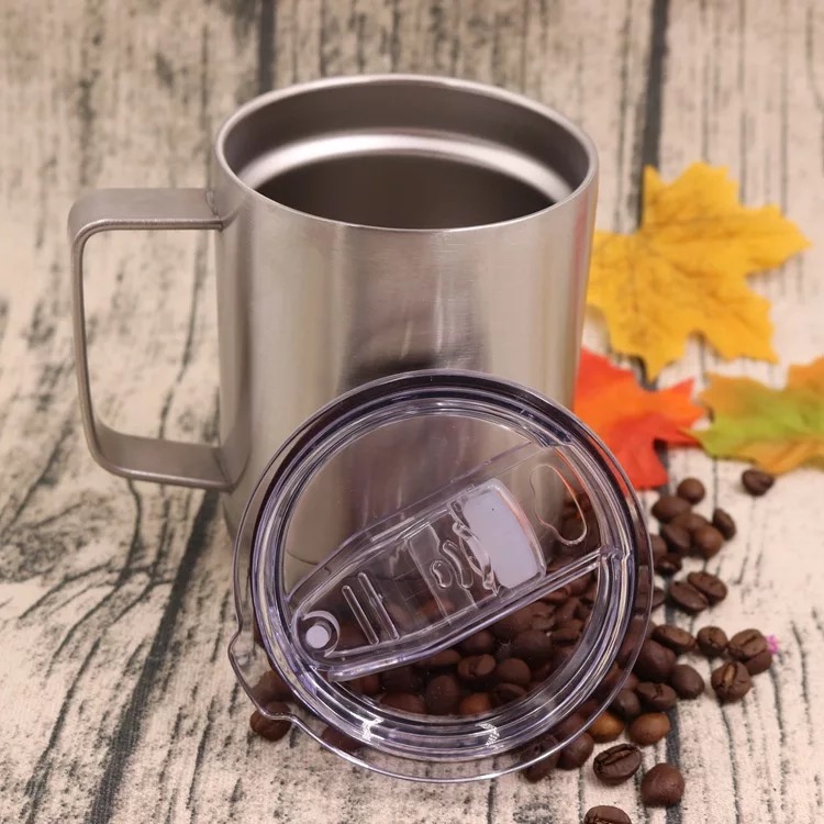 10 oz stainless steel mug vacuum stainless steel handle wine glass bulk travel mug with handle