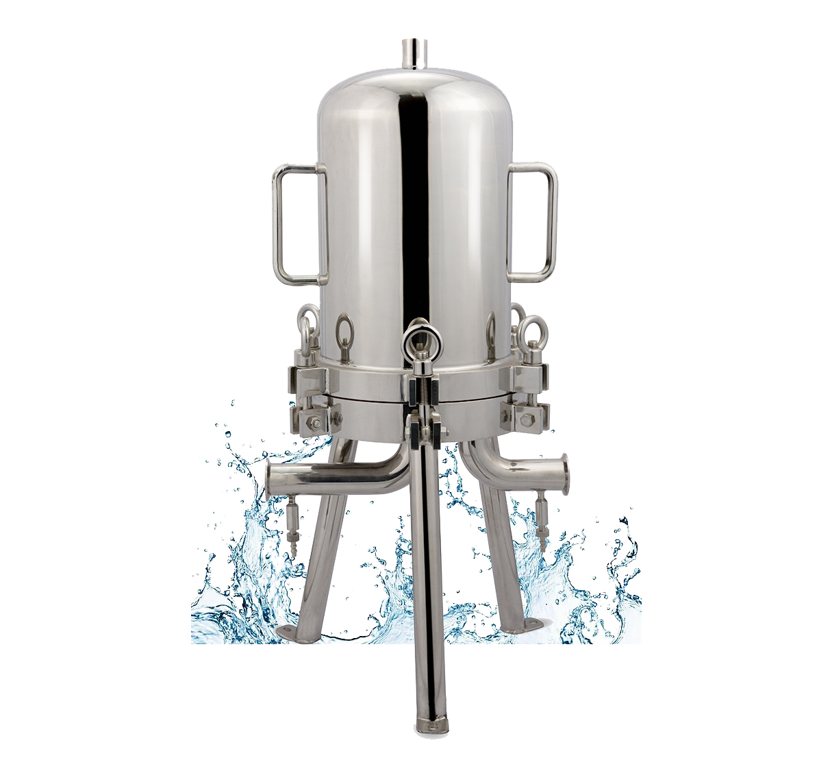 5-Round 20 inch 304 Stainless Steel Liquid Filter Housing for Water Treatment