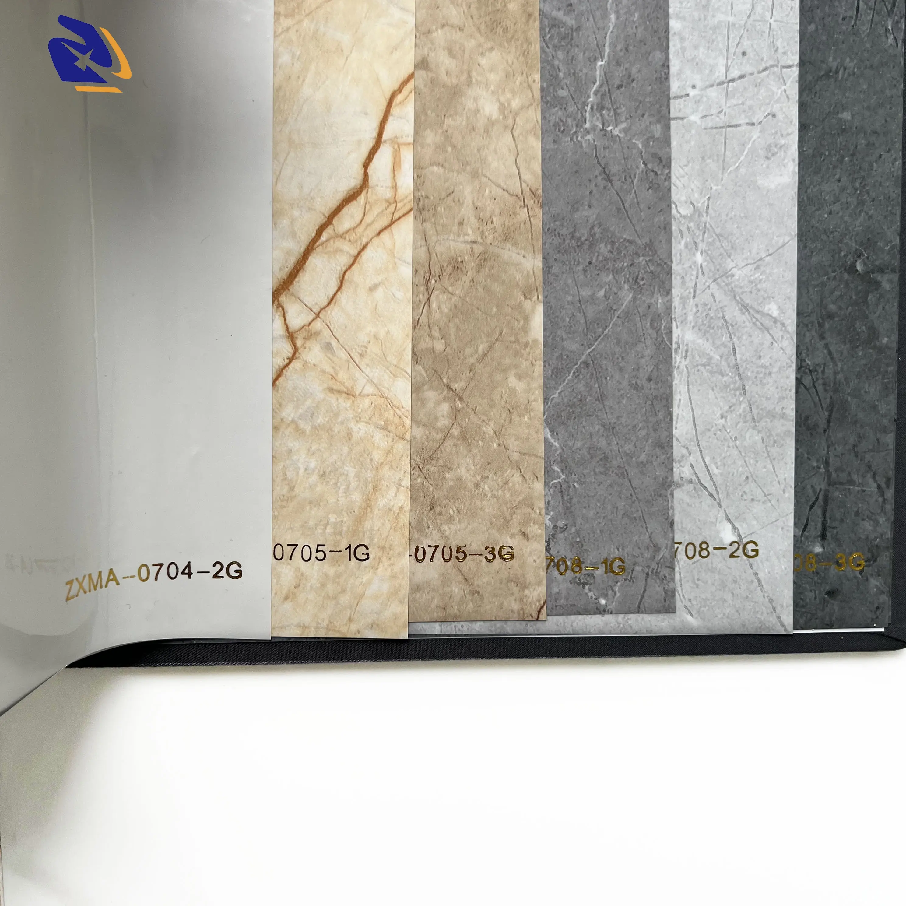 2022 PVC Stone Design High Glossy Series Marble Grain PVC Decorative Film For Hot Press Wall Decor Vacuum Film