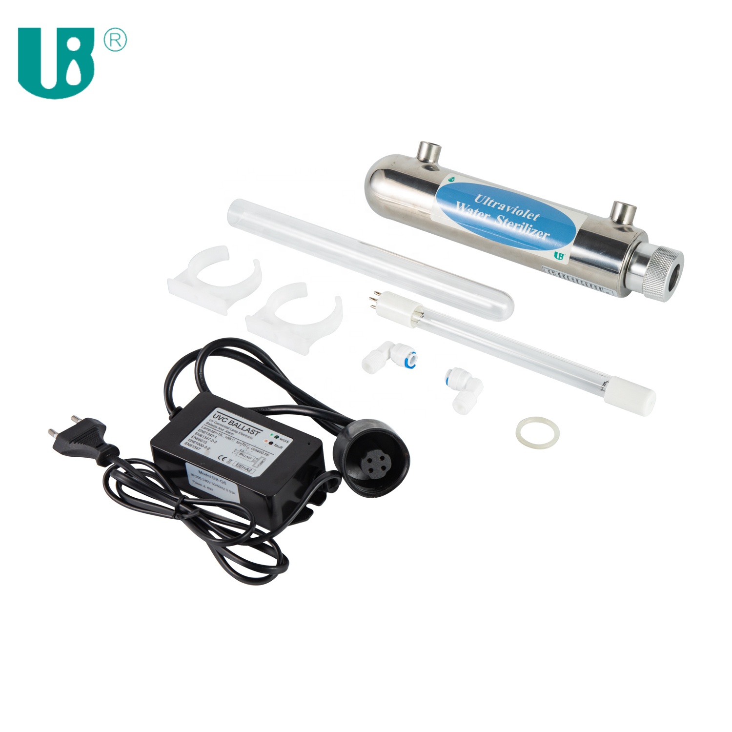 0.5gpm 6W 100L household uvc water sterilizer 254nm uvc light stainless steel drink water machine sterilizing