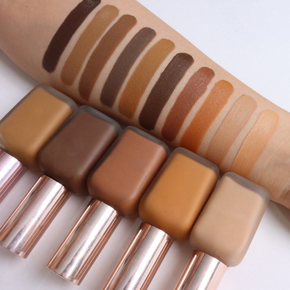 private label organic cosmetics concealer moisturizer dark vegan waterproof liquid foundation face makeup