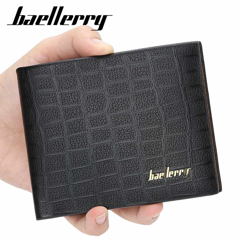 2021 маленький мужской бумажник baellerry из искусственной кожи с зажимом для денег