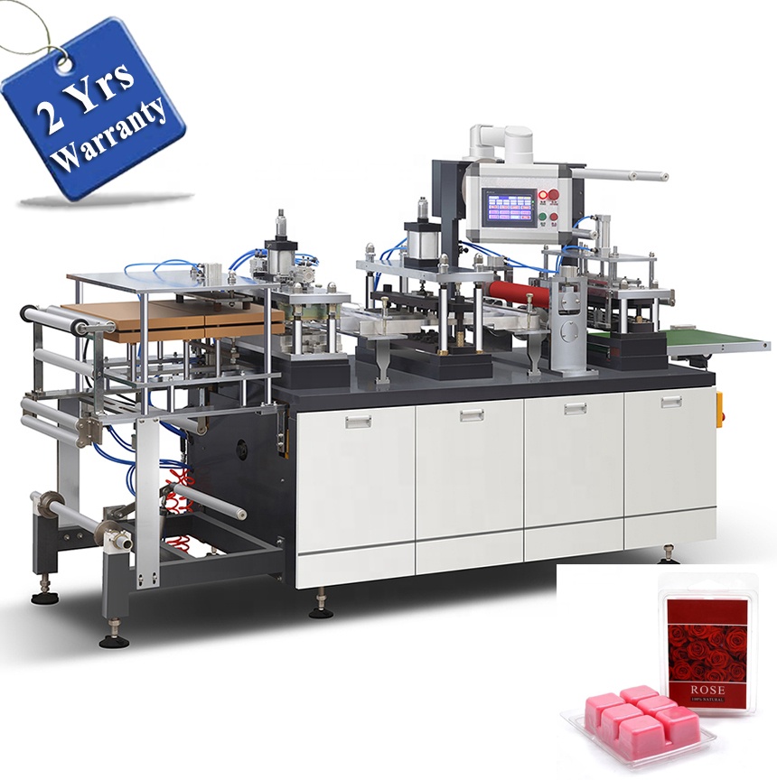 PCL450 PET Plastic Clear Clamshell Candle Wax Melts Tray Container thermoforming Machine