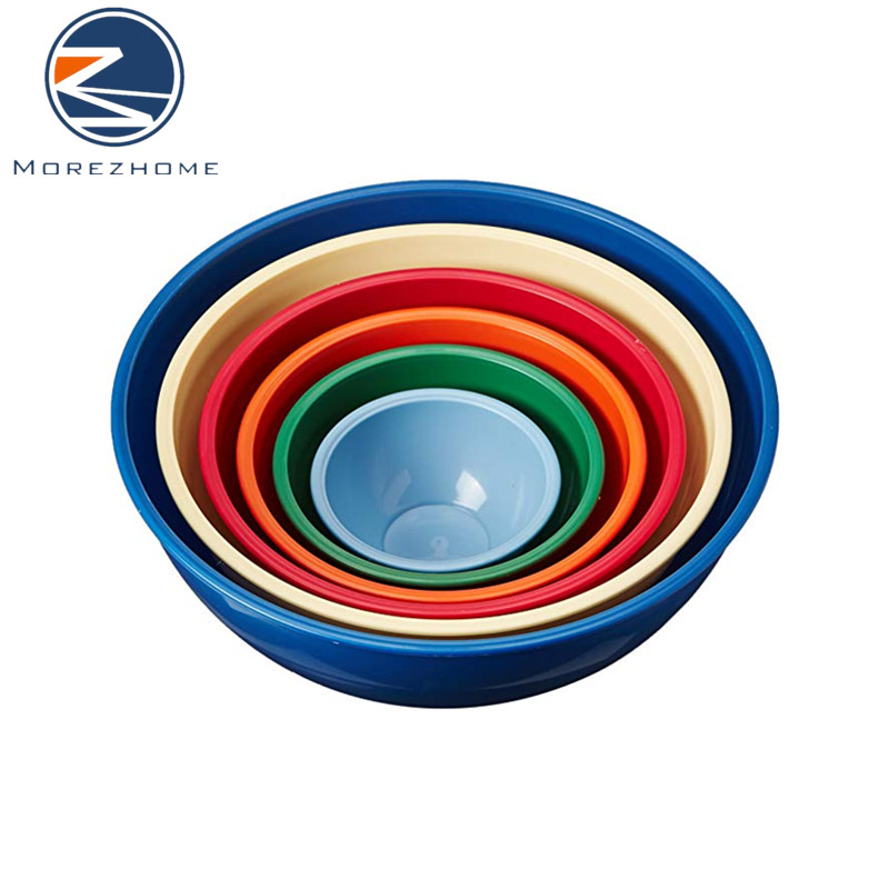 Morezhome продукты 6 шт красочные вложенные полипропиленовые Миски Набор с крышкой