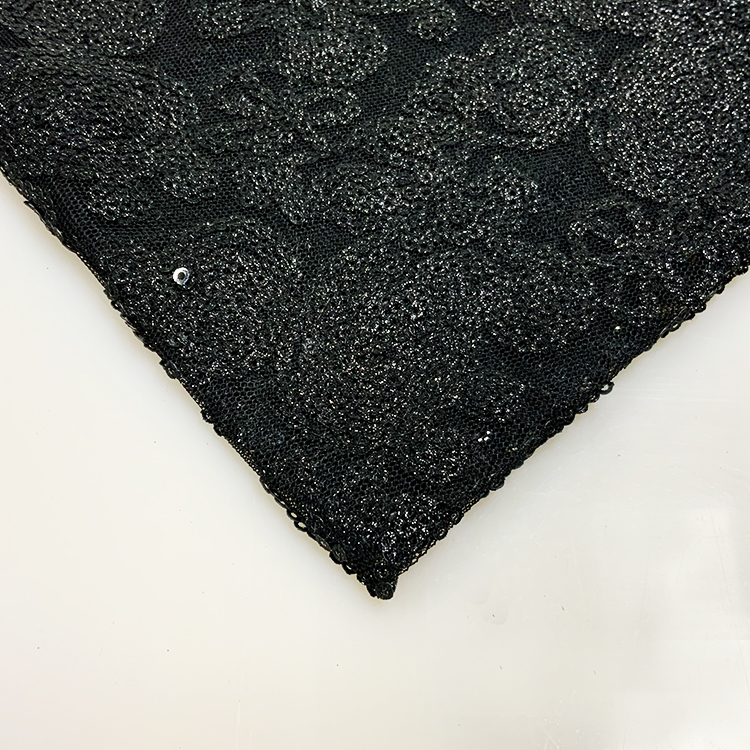 Shiny foil sequin mesh fabric for woman dress