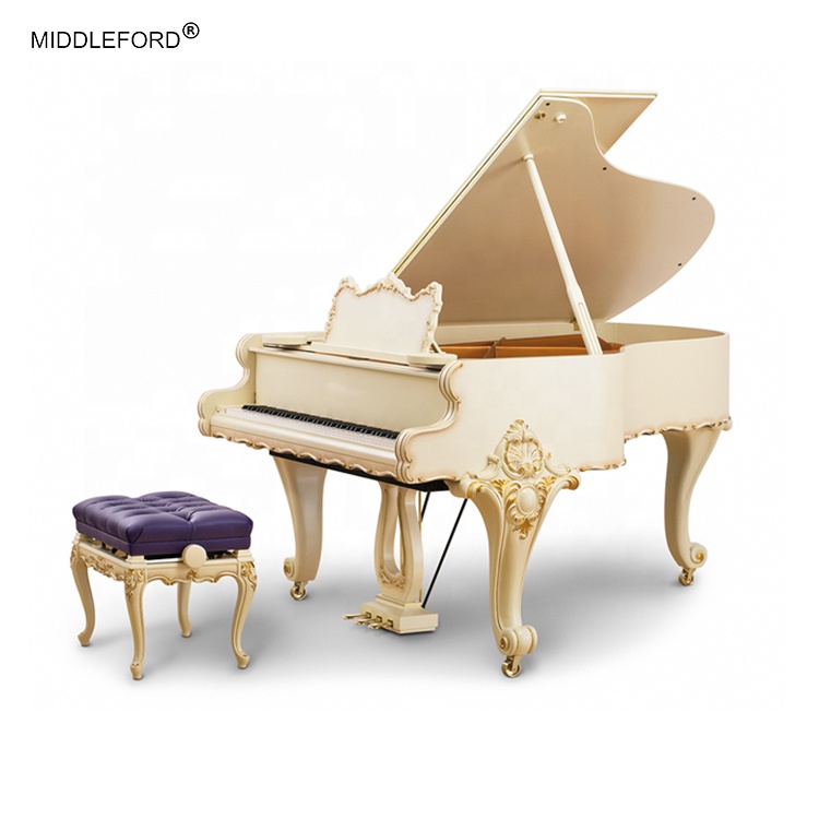 Middleford классический европейский стиль, цвет слоновой кости, Белый Рояль с цветочным узором деликатно искривлений HG-168D