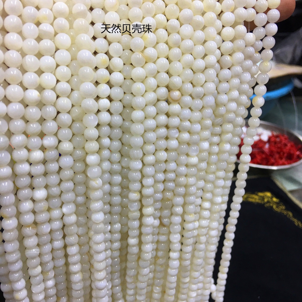 Anwen White shell pearl 2-6mm coral beads Nature loose beads wholesale diy naked bead accessories manufacturers direct sales